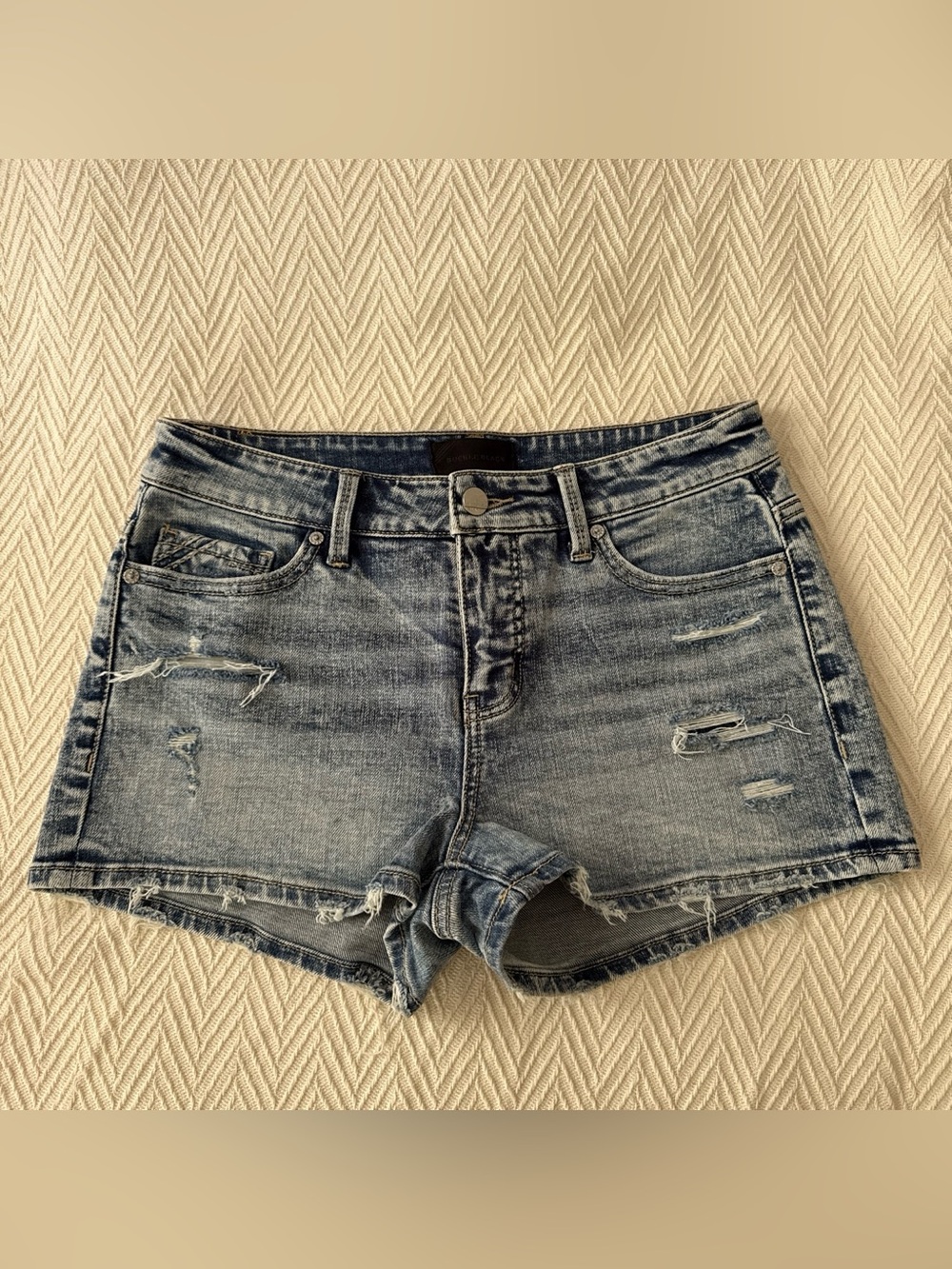 Buckle Black Fit No. 23 Classic Blue Distressed Denim Shorts - Women